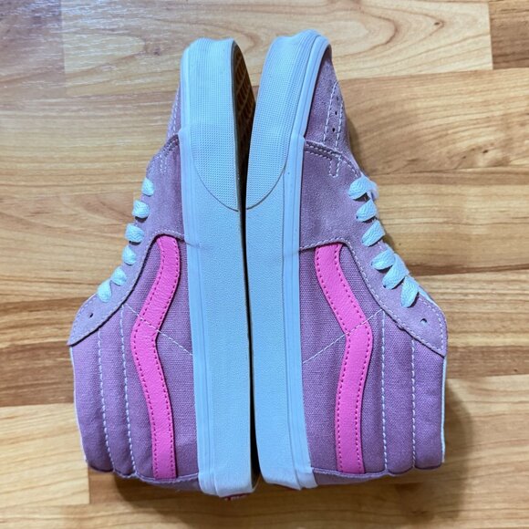 Vans Sk8 Mid 'Nostaglia Rose High-Top Sneakers Size 7 Skate Shoes Excellent - Picture 9 of 10